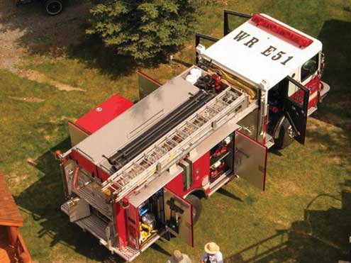 Wood River Fire & Rescue - Engine 51 - Engine 51 is the newest fire apparatus in Wood River Fire & Rescue's inventory.   It is a custom built engine from Boise Mobile Equipment. With high groundÂ ...